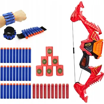 Dětská zbraň NERF LUK SKYBLAZE F0809 + 30 ŠIPEK + PÁSKA NA RUKU + TERČE