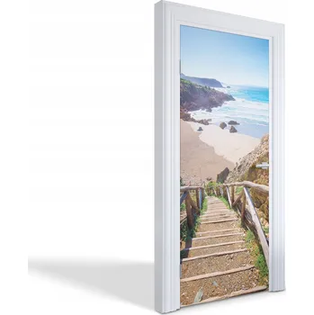 Fototapeta Samolepící dekorace nálepka na dveře Schody na pláž 85x205 cm