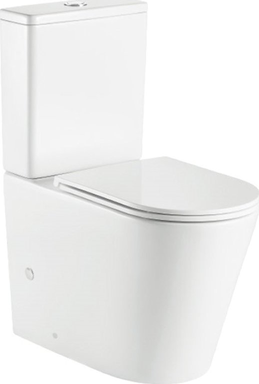 Mereo WC kombi, vyvýšené, vario odpad, kapotované, Smart Flush RIMLESS, keramické vč. sedátka VSD92T1