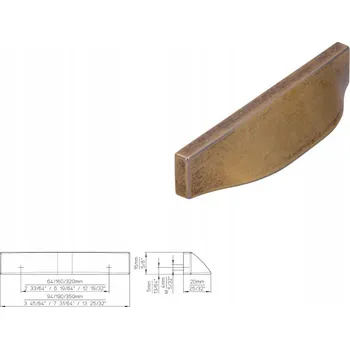 Nábytkové kování Nábytková úchytka SIRO 2447-94ZN83 starožitné zlato