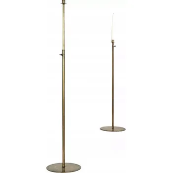 Svícen SVÍCEN PODLAHOVÝ KANDELÁBR ZLATÝ kovový nastavitelná výška 82-154cm