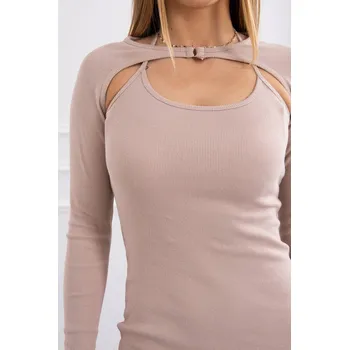 Dámské šaty Dámské béžové pruhované šaty K-Fashion, UNI i519_21392-U