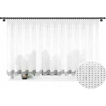 Záclona HOTOVÁ ZÁCLONA 120x400 VOÁL ZIRKONY DIAMANTOVÁ PÁSKA