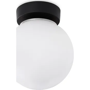 STROPNÍ SVÍTIDLO STROPNÍ SVÍTIDLO NÁSTĚNNÁ LAMPA ČERNÁ CHROM BÍLÁ KOULE DO KOUPELNY GLAMOUR