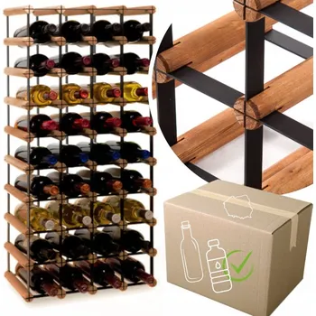 Stojan na víno Stojan na víno RW-8 4x9 regál olejovaný na 36 lahví