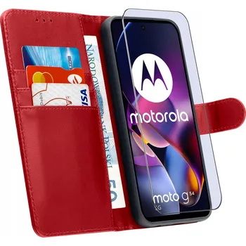Pouzdro na mobilní telefon Flipové pouzdro KrainaGSM pro Motorola Moto G54 červené