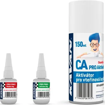 Průmyslové lepidlo KAVAN PRO PNEU střední a řidké vteřinové lepidlo 20g + Kavan PRO aktivátor CA 150ml - expresní doprava