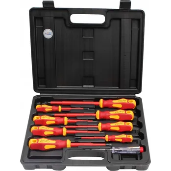 Šroubovák SADA IZOLOVANÝCH ŠROUBOVÁKŮ VDE + ZKOUŠEČKA NAPĚTÍ