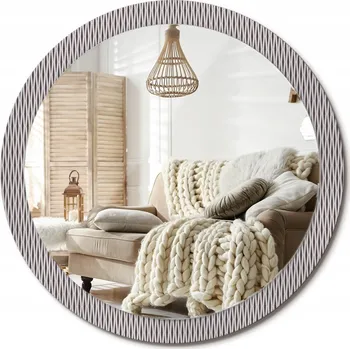 Zrcadlo Zrcadlo nástěnné s ozdobným rámem XXL 100 cm Geometrický vzor teček