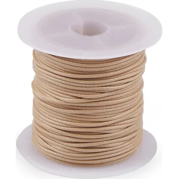 Příze Šňůrka hlazená, lesklá Ø1 mm Varianta: 2 béžová velbloudí, Balení: 1 ks
