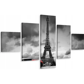 Obraz Vícedílný obraz AUTO Eiffelova věž 3D 250x150