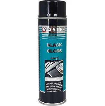 Barva ve spreji MASTER LAK ČERNÝ LESK 500 ML AKRYLOVÝ 1907