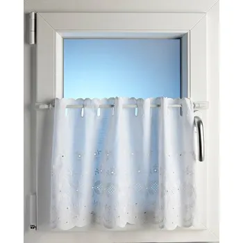 Záclona Tyč vitrážová záclona na záclony Easy2Fix 75-125 mm bílá