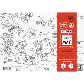 Obraz Transparentní podložka podložka na vybarvování STRIGO Piráti 25x35 cm