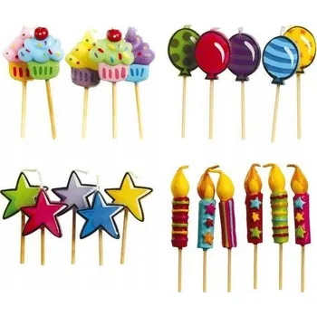 Dortová svíčka Svíčky na dort 5ks - hvězdy