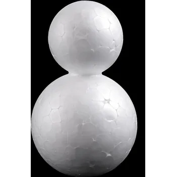 Vánoční dekorace Sněhulák 4,5x7,5 cm polystyren Varianta: bílá, Balení: 4 ks