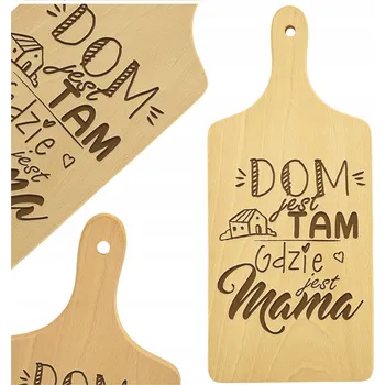 Kuchyňské prkénko DŘEVĚNÉ PRKÉNKO NA KRÁJENÍ S GRAVÍROVÁNÍM DOMOV JE TAM, KDE JE MÁMA DÁREK