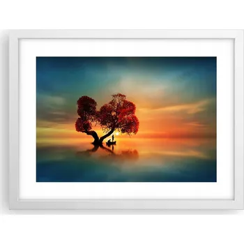 Obraz Obraz plakát v bílém rámu do obýváku 40x30 krajina foto na zeď