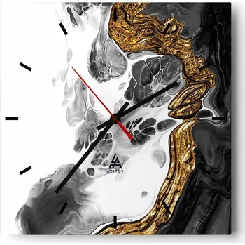 Hodiny Velké nástěnné hodiny 40x40 Abstrakce Skleněné tiché hodiny
