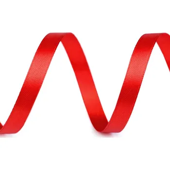 Stuha Atlasová stuha oboulící šíře 10 mm Varianta: 26 červená, Balení: 22.5 m