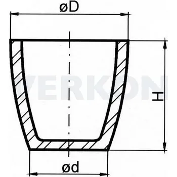 Kelímek žíhací a tavicí, kónický, Objem [ml]: 50