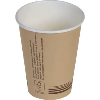 Jednorázové nádobí Pacovis Kelímek papírový 300ml hnědý Ø90mm, není laminovaný plastem (50ks)