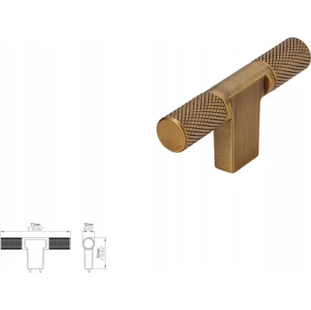 Nábytková úchytka SIRO 2509-72ZN79 staromosaz kartáčovaný
