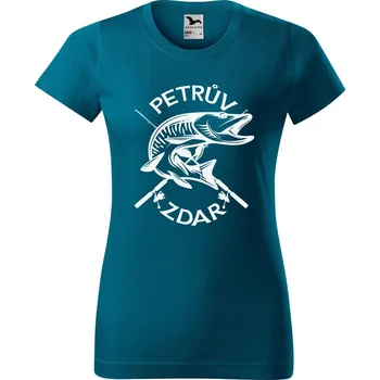Dámské tričko DOBRÝ TRIKO Dámské tričko s potiskem Petrův zdar Barva: Petrolejová, Velikost: S