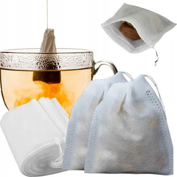 Sáček na potraviny 100 SÁČKŮ na čaj kávu FILTRAČNÍ PYTLÍKY Sítko na bylinky 8x10 cm