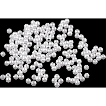 Korálek Plastové voskové korálky / perly Glance Ø3 mm Varianta: 33 bílá, Balení: 10 g