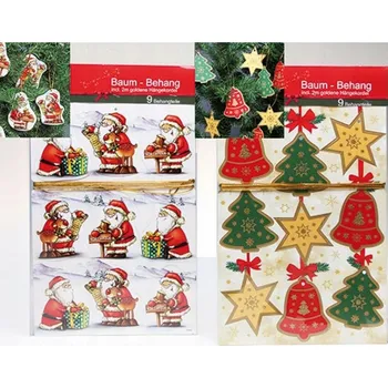 Vánoční dekorace Vánoční girlanda - závěsná dekorace Mikuláš - 18 dílů