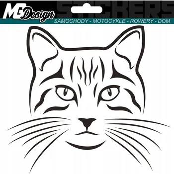 Samolepicí dekorace na vozidlo NÁLEPKA na auto KOČKA KOTĚ 18x20 cm