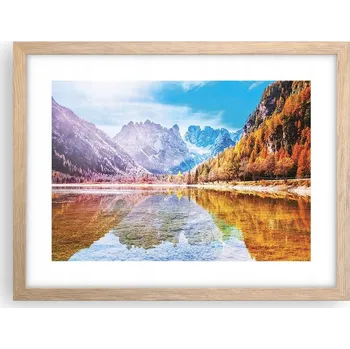 Obraz Obraz plakát v rámu světlý dub do obýváku 40x30 krajina foto na zeď