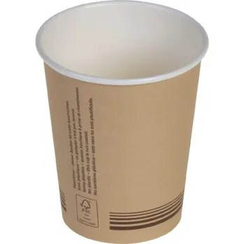Jednorázové nádobí Pacovis Kelímek papírový 200ml hnědý Ø80mm, není laminovaný plastem (50ks)