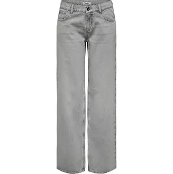 Dámské džíny ONLY ŠIROKÉ DÁMSKÉ DŽÍNY S NÍZKÝM PASEM šedá XL