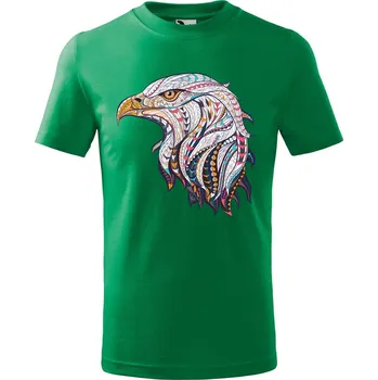 Chlapecké tričko DOBRÝ TRIKO Dětské tričko Hlava orla Velikost: 158/12 let, Barva: Středně zelená