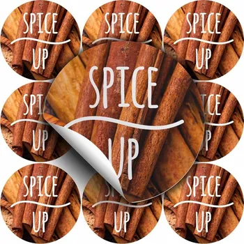 samolepka DEKORATIVNÍ samolepicí Samolepky 10 kusů SKOŘICOVÉ