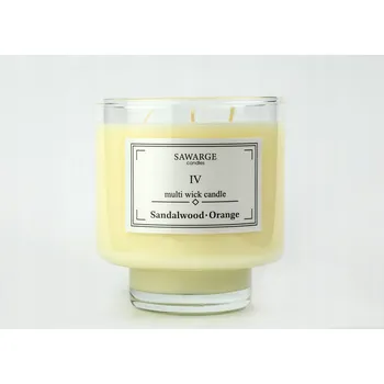 Svíčka Svíčka 450 g! Vonná sójová Pomeranč svíčka Sandálové dřevo