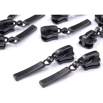 Zip Jezdec ke kostěným zipům No 5 ozdobný Varianta: 6 nikl černý, Balení: 10 ks