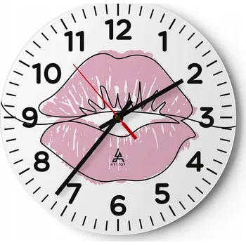 Hodiny Kuchyňské nástěnné hodiny 30x30 Grafika Moderní skleněné hodiny do obýváku Tiché