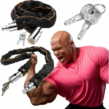 Zámek na kolo Zabezpečení kola řetěz Kapsell.mk SILNÝ ŘETĚZ XXL ZÁMEK NA KOLO ZAMYKÁNÍ KLÍČEM