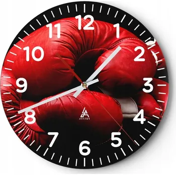 Hodiny Kuchyňské nástěnné hodiny 30x30 Sport Moderní skleněné hodiny do obýváku Tiché