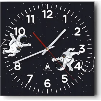 Hodiny Kuchyňské nástěnné hodiny 30x30 Abstrakce Skleněné hodiny do obýváku Moderní Tiché