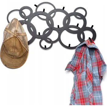 Věšák Kulatý #1 ČERNÝ Věšák na oblečení 52cm Moderní