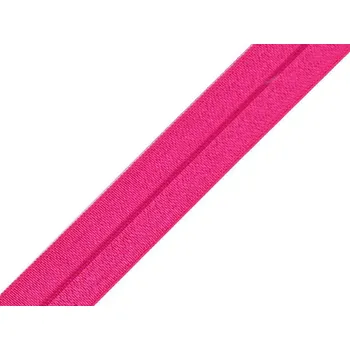 Textilní guma Lemovací pruženka půlená šíře 16 mm Varianta: 28 pink, Balení: 5 m