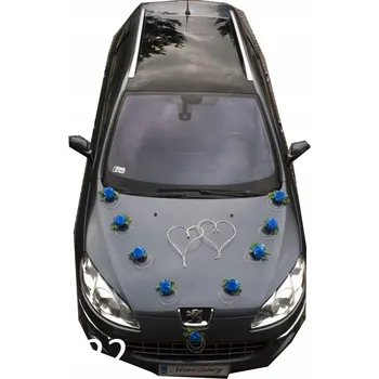 Obraz Dekorace do auta květiny modré