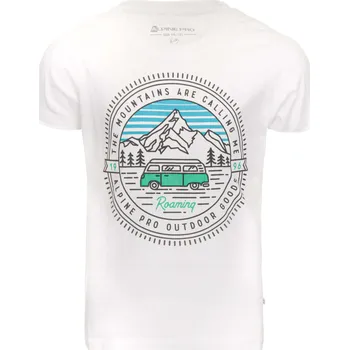 Chlapecké tričko Tréninkové tričko s krátkým rukávem ALPINE PRO 116-122 bílé