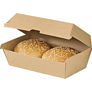Jednorázové nádobí Box na burger/hotdog papírový kraft FirstPack 225/125/82mm 25ks