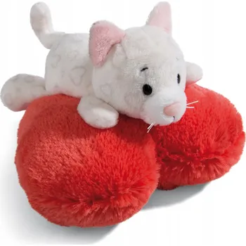 plyšák NICI MĚKKÁ HRAČKA LOVE KOČKA CUTE 13CM LEŽÍCÍ NA SRDCI