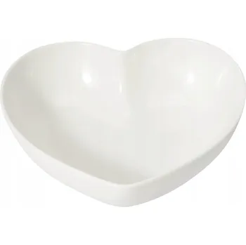 Miska Srdce 18,5cm, bílá